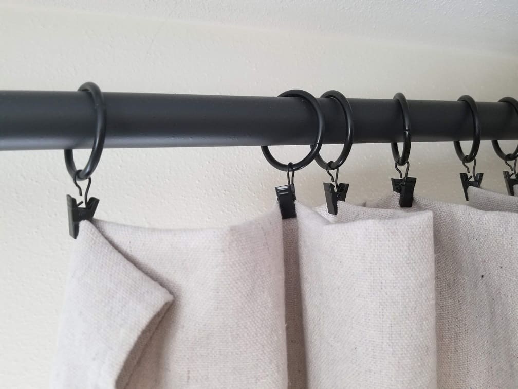 Hanging dish towel curtains
